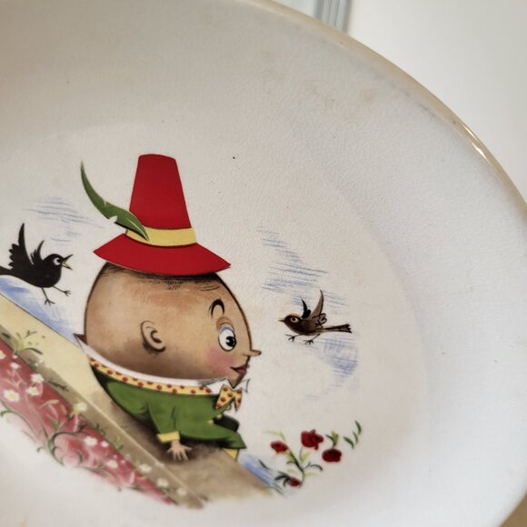 Vintage Old Foley HUMPTY DUMPTY Plate James Kent England 7 3/4” GUC "BIN F" - Picture 3 of 7